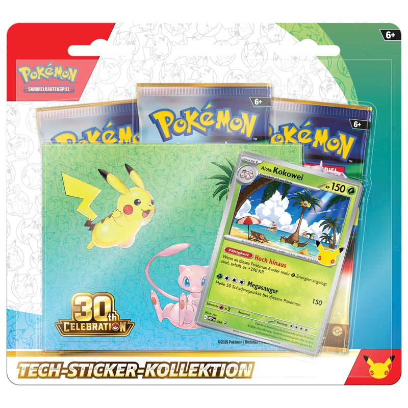 Pokémon TCG: 30th Celebration Tech-Sticker-Kollektion – Deutsch