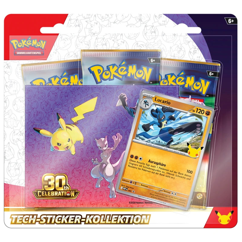 Pokémon TCG: 30th Celebration Tech-Sticker-Kollektion – Rückseite