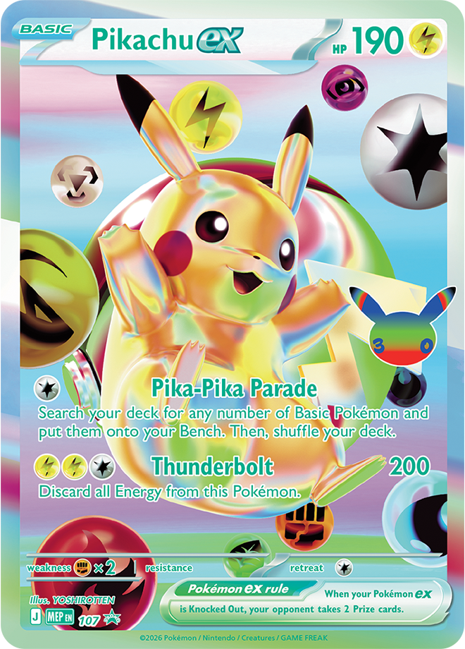 Promo Pikachu ex MEP 107 (Day)