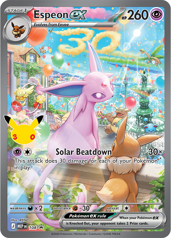Promo Psiana ex / Espeon ex MEP 108 (Day)