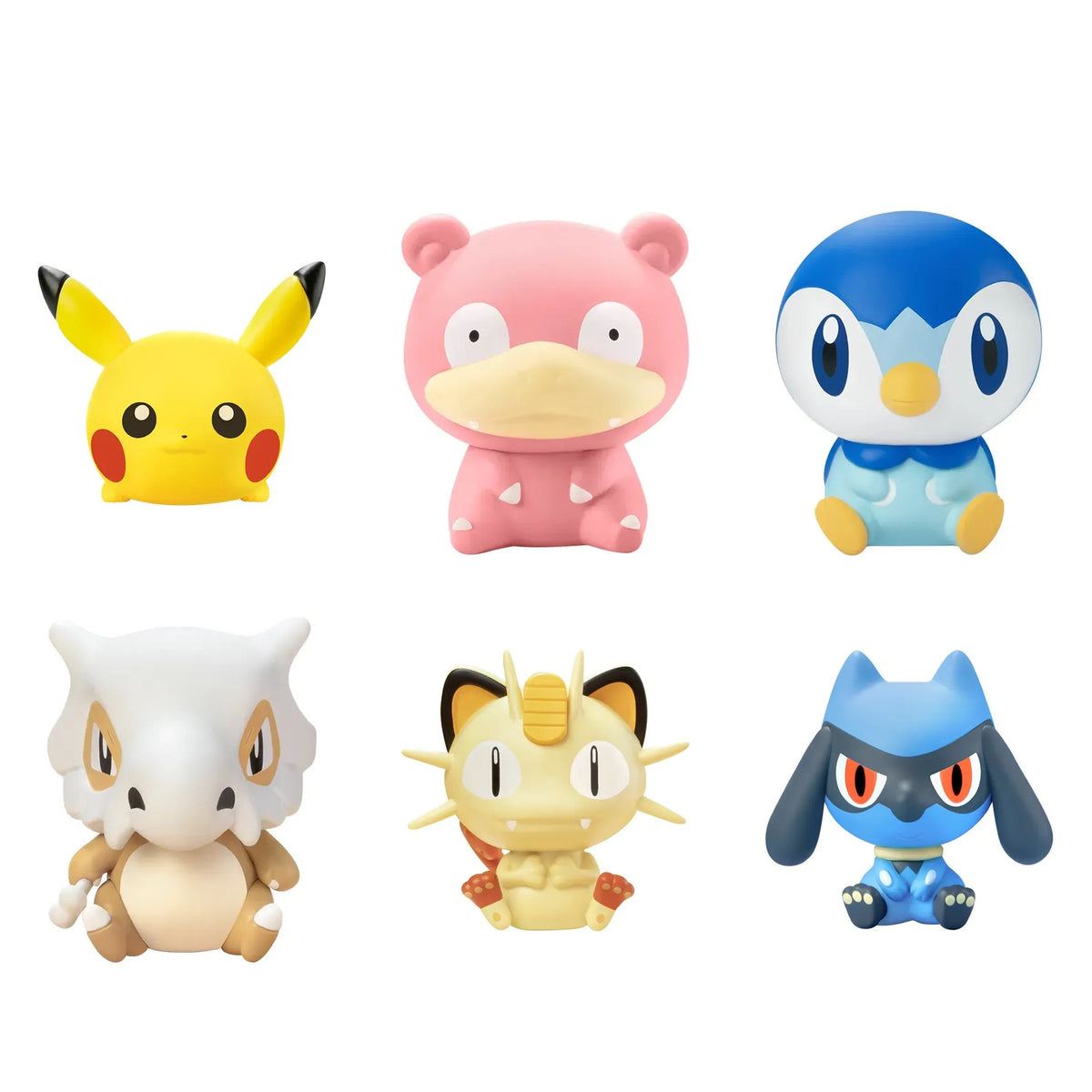 Funism Pokémon Palmsize Wonders Vol. 4 – alle 6 Figuren: Pikachu, Flegmon, Plinfa, Tragosso, Mauzi, Riolu