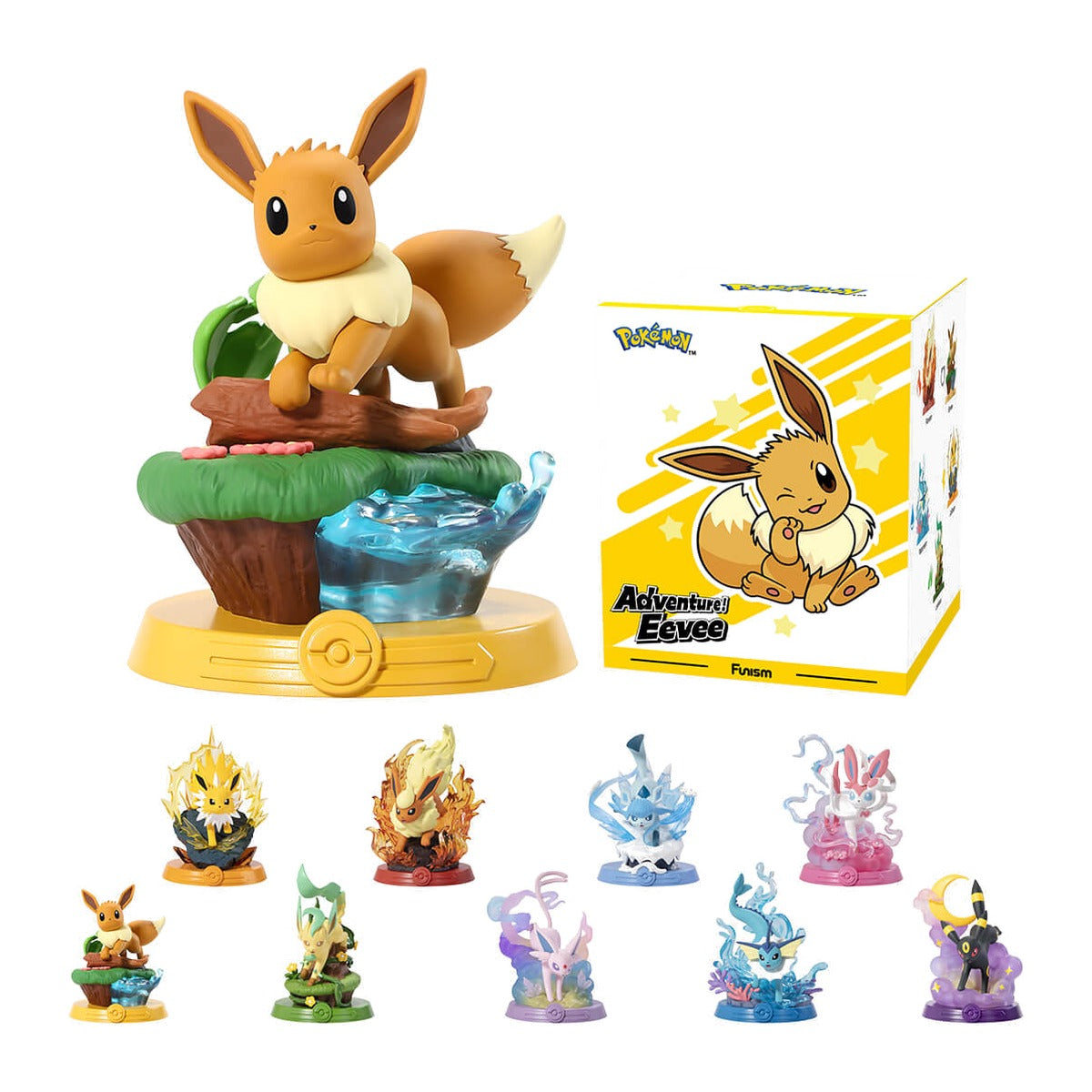 Funism Adventure Eevee Series Blind Box mit allen 9 Figuren