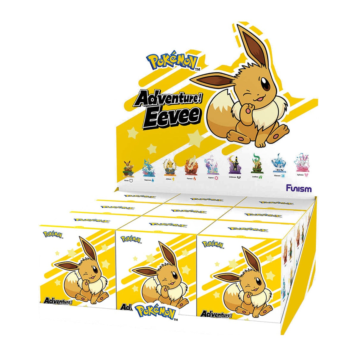 Funism Adventure Eevee Display mit 9 Boxen