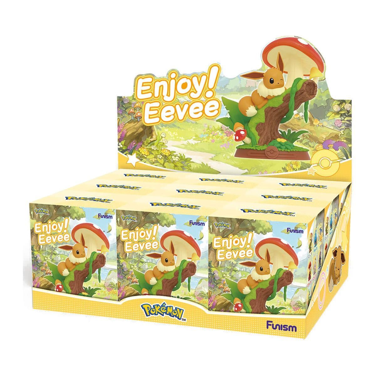 Funism Enjoy Eevee Display mit 9 Boxen