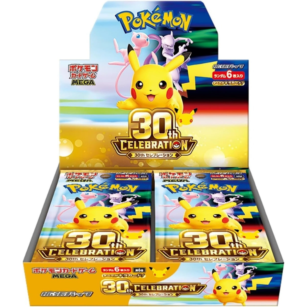 Pokémon M6a 30th Celebration Display (JP) – japanisches Booster Display mit 20 Boostern